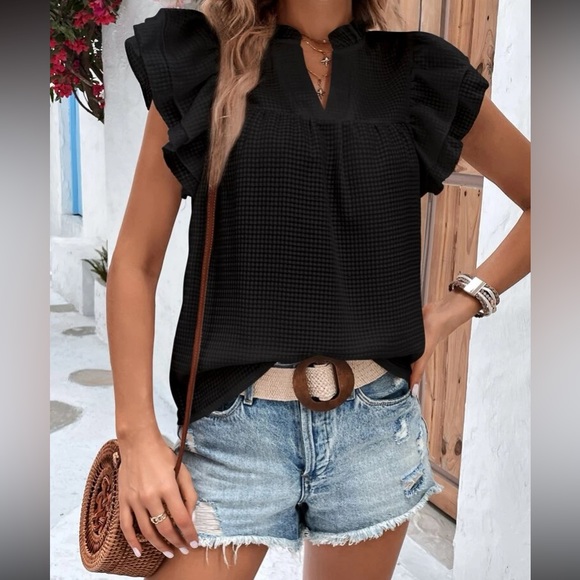 Boho butterfly sleeve blouse